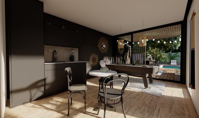 Homybox - espaces modulaires - espaces détente - pool house - intérieur