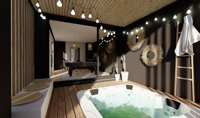 Homybox - espaces modulaires - espaces détente - pool house - jacuzzi