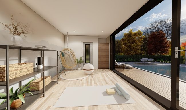 Homybox - espaces modulaires - espaces détente - pool house - intérieur