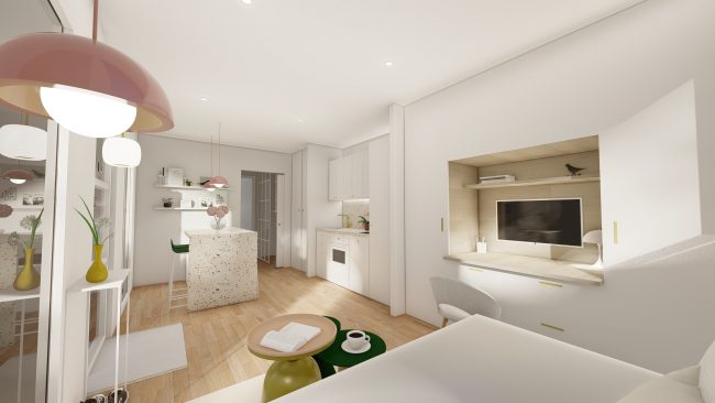 Homybox - espaces modulaires - studio - location étudiante - intérieur