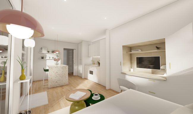 Homybox - espaces modulaires - studio - location étudiante - intérieur