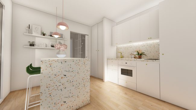 Homybox - espaces modulaires - studio - location étudiante - cuisine