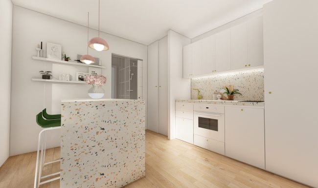 Homybox - espaces modulaires - studio - location étudiante - cuisine